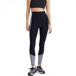 Bandier Sleek Black and Gray High-Rise Leggings NWT Size Medium